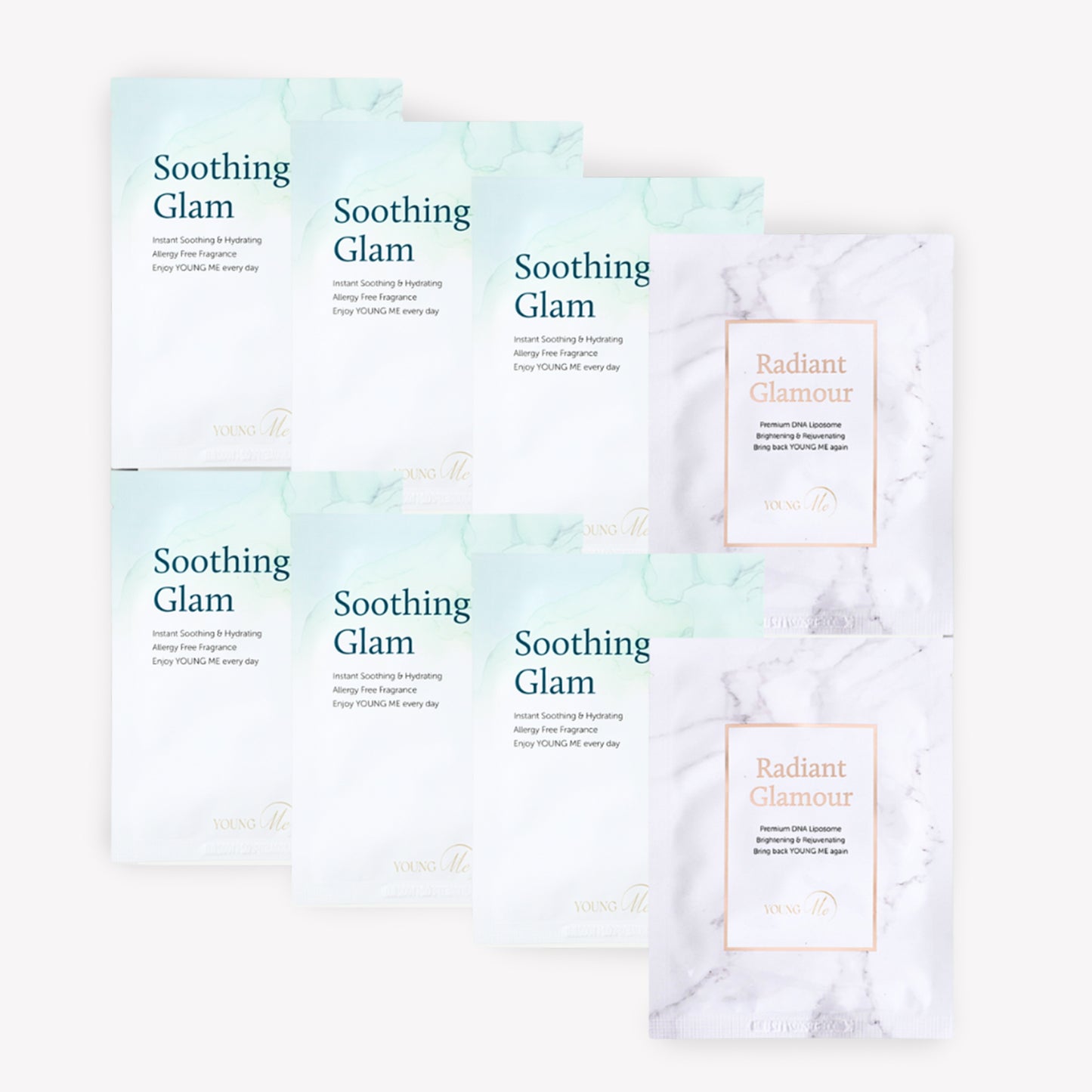 3131 8 Days Miracle YOUNGME Soothing Glam & Radiant Glamour  UVIR Skincare Advanced K-Beauty Sheet Mask