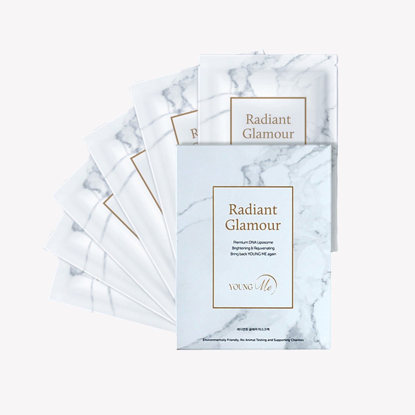 YOUNGME Radiant Glamour UVIR Post Laser Skincare K-Beauty Sheet Mask - Rejuvenating with Premium PDRN, EGF, CICA
